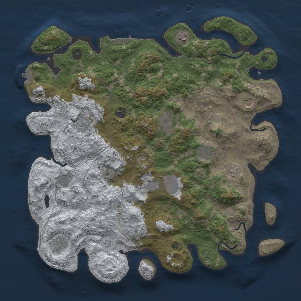 Rust Map: Procedural Map, Size: 4250, Seed: 11342, 19 Monuments