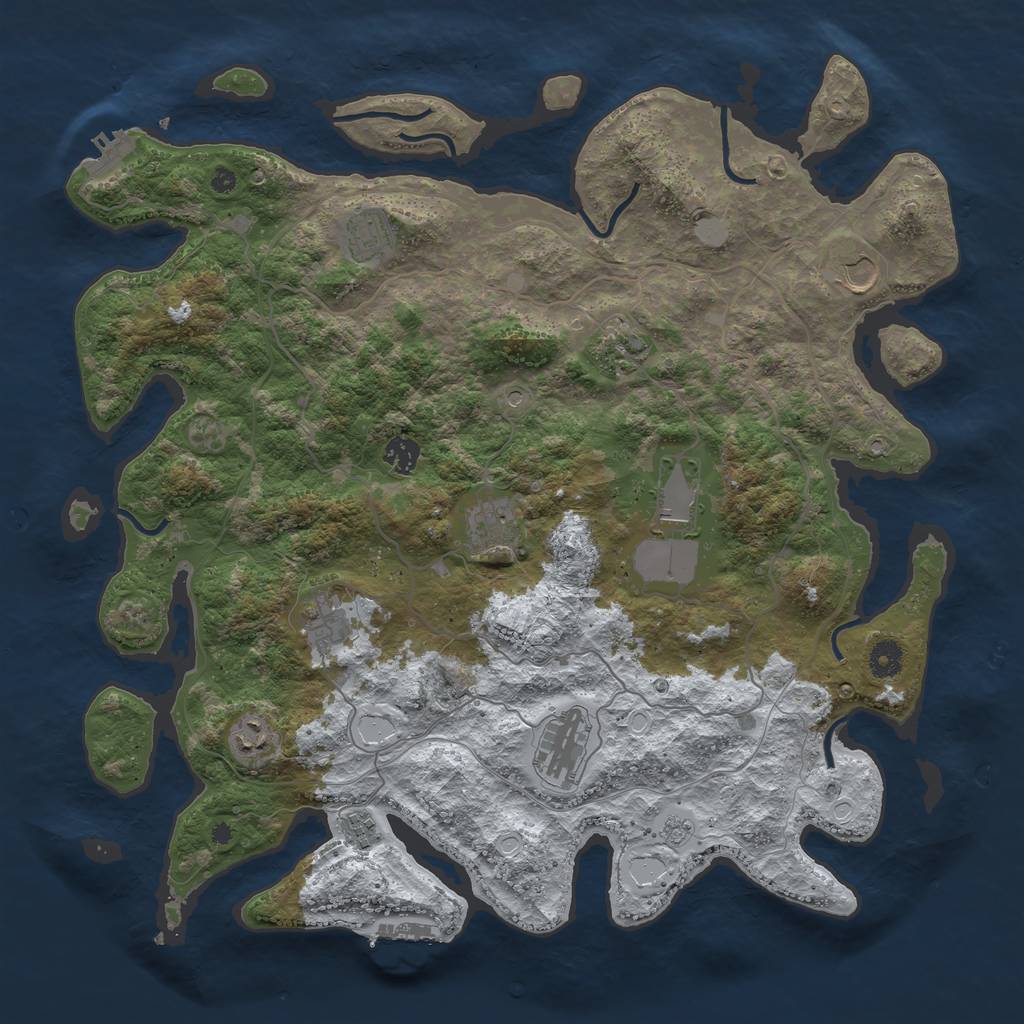 Rust Map: Procedural Map, Size: 4250, Seed: 981501, 19 Monuments