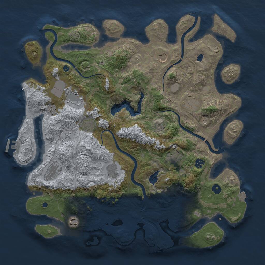 Rust Map: Procedural Map, Size: 4250, Seed: 5072923, 15 Monuments