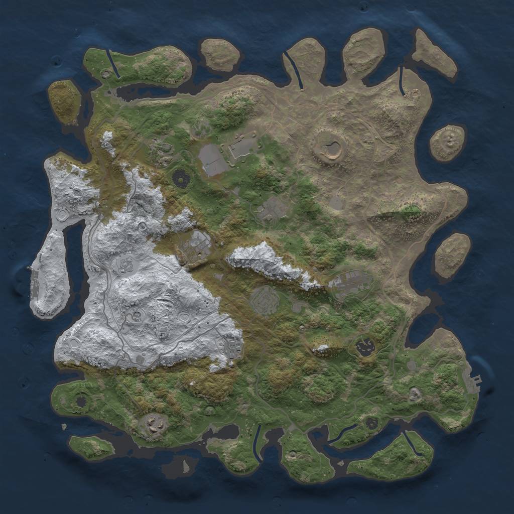 Rust Map: Procedural Map, Size: 4250, Seed: 5072923, 19 Monuments