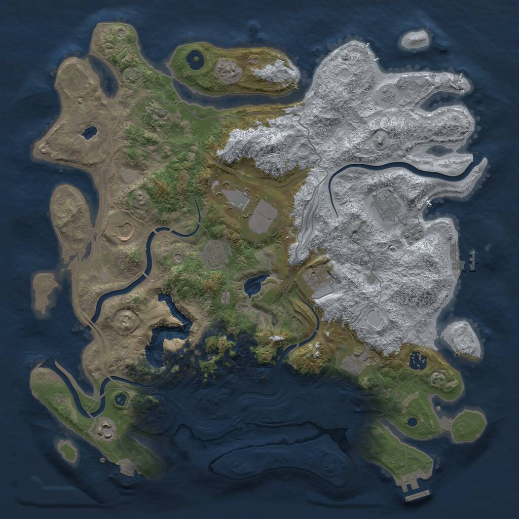 Rust Map: Procedural Map, Size: 4250, Seed: 5498313, 16 Monuments