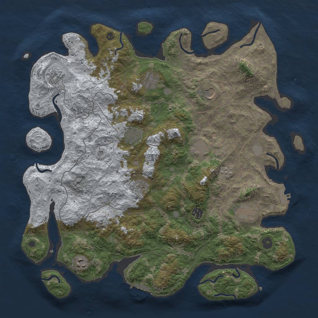 Rust Map: Procedural Map, Size: 4250, Seed: 5804539, 19 Monuments