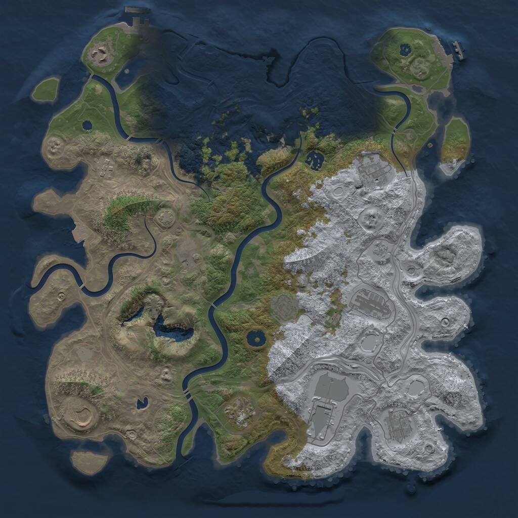 Rust Map: Procedural Map, Size: 4250, Seed: 5736912, 17 Monuments