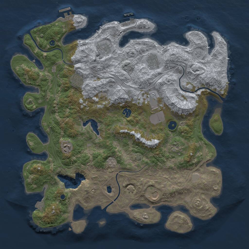 Rust Map: Procedural Map, Size: 4300, Seed: 951951951, 15 Monuments