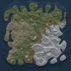 Thumbnail Rust Map: Procedural Map, Size: 4500, Seed: 2020, 17 Monuments