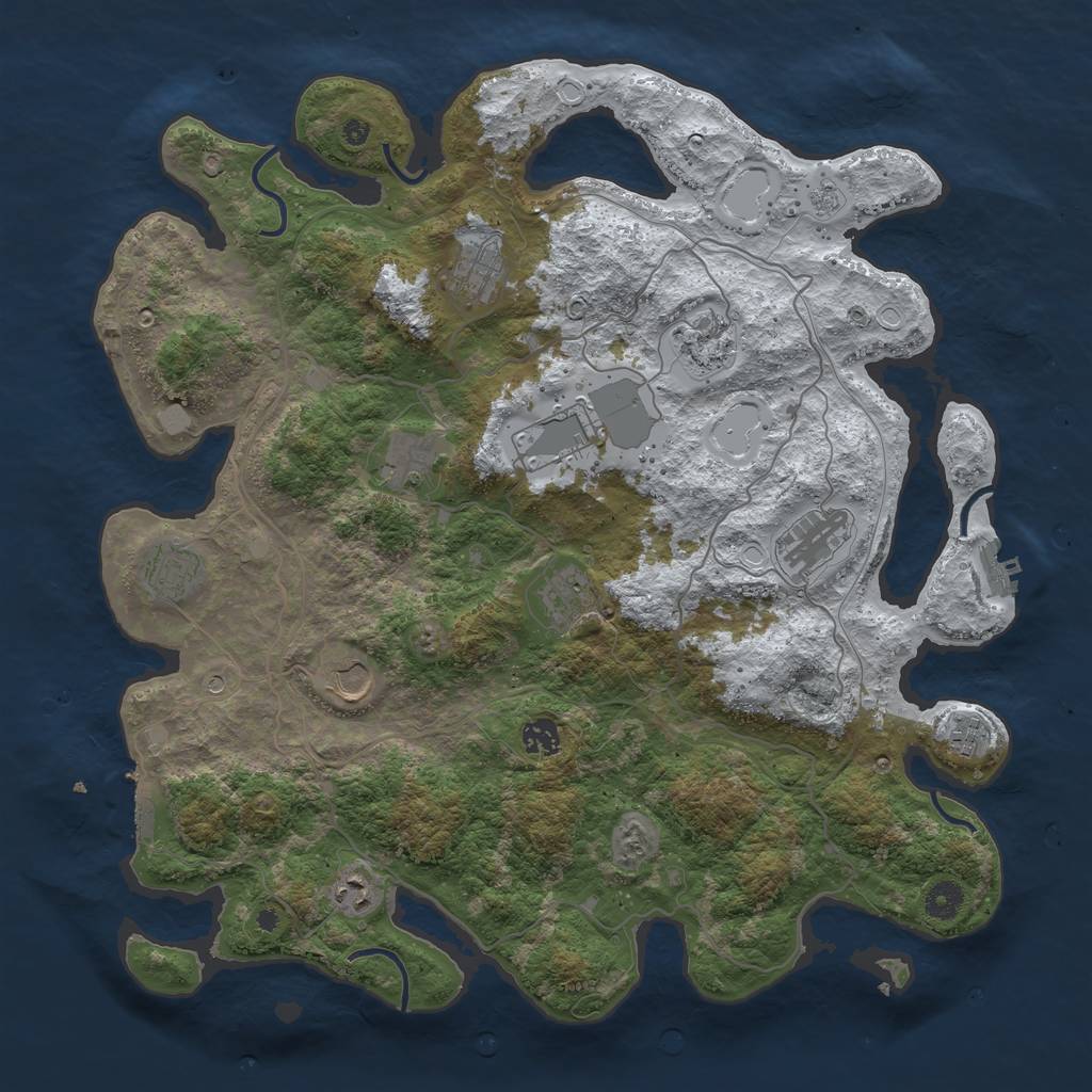 Rust Map: Procedural Map, Size: 4250, Seed: 5341, 20 Monuments