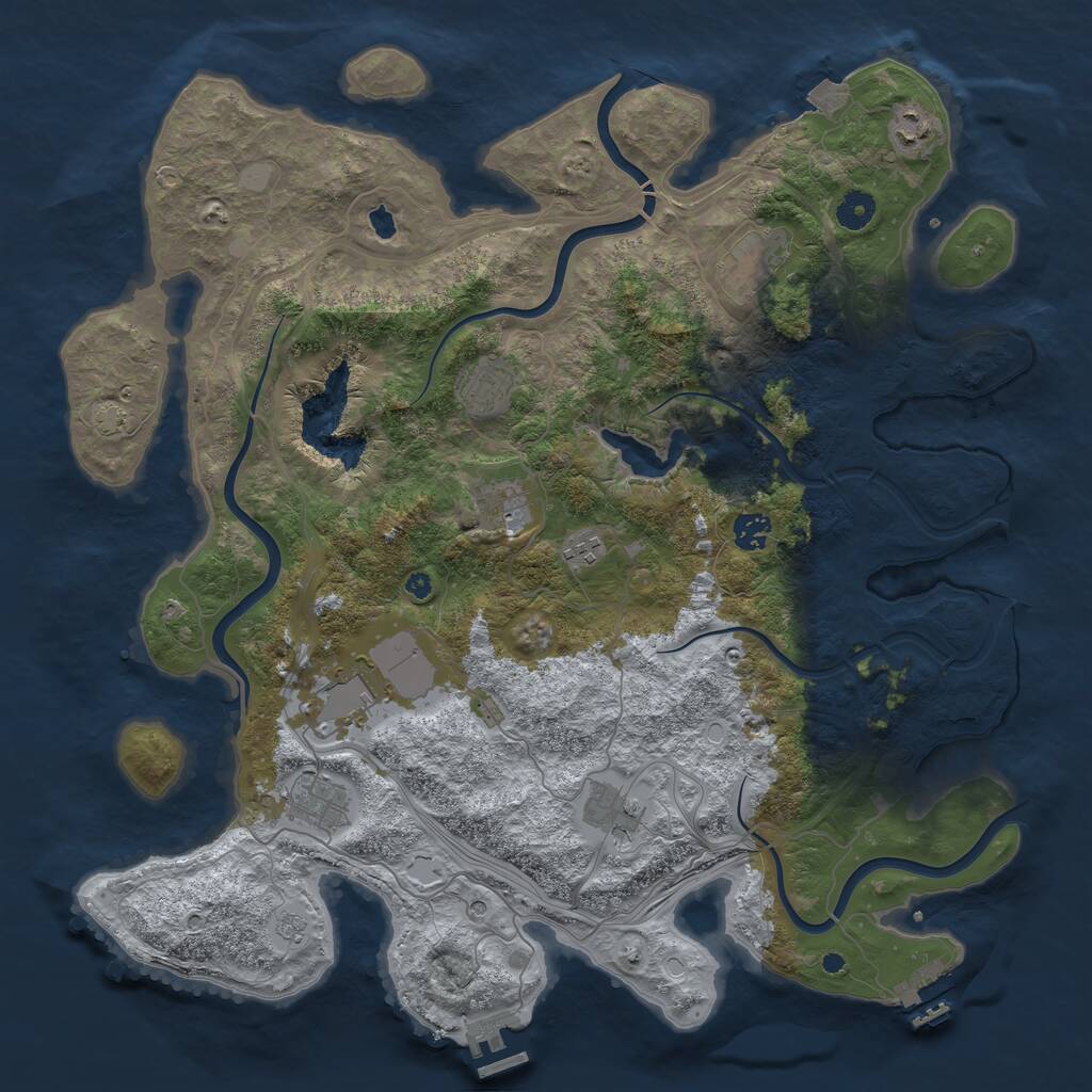 Rust Map: Procedural Map, Size: 4250, Seed: 5797545, 15 Monuments
