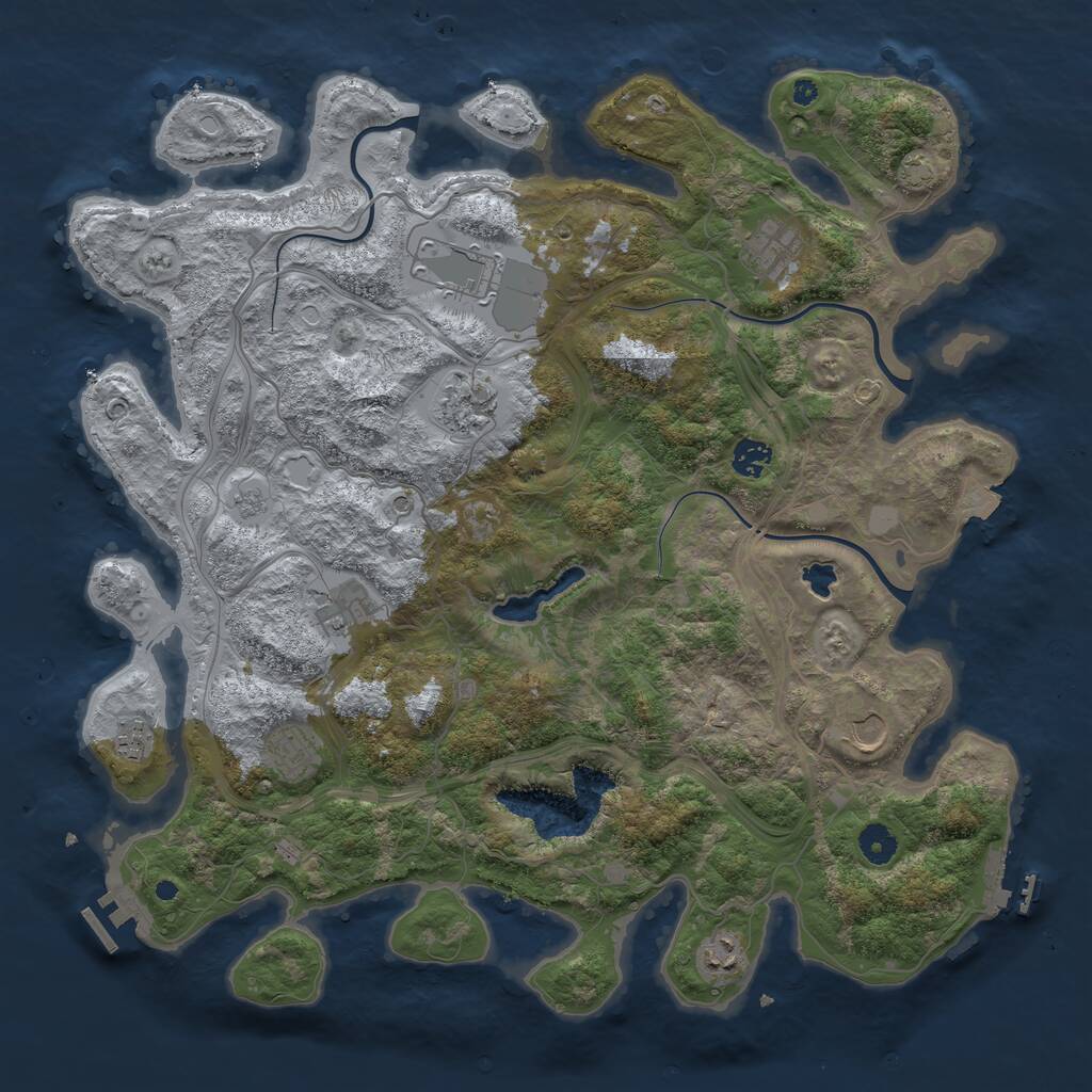 Rust Map: Procedural Map, Size: 4250, Seed: 6119618, 15 Monuments
