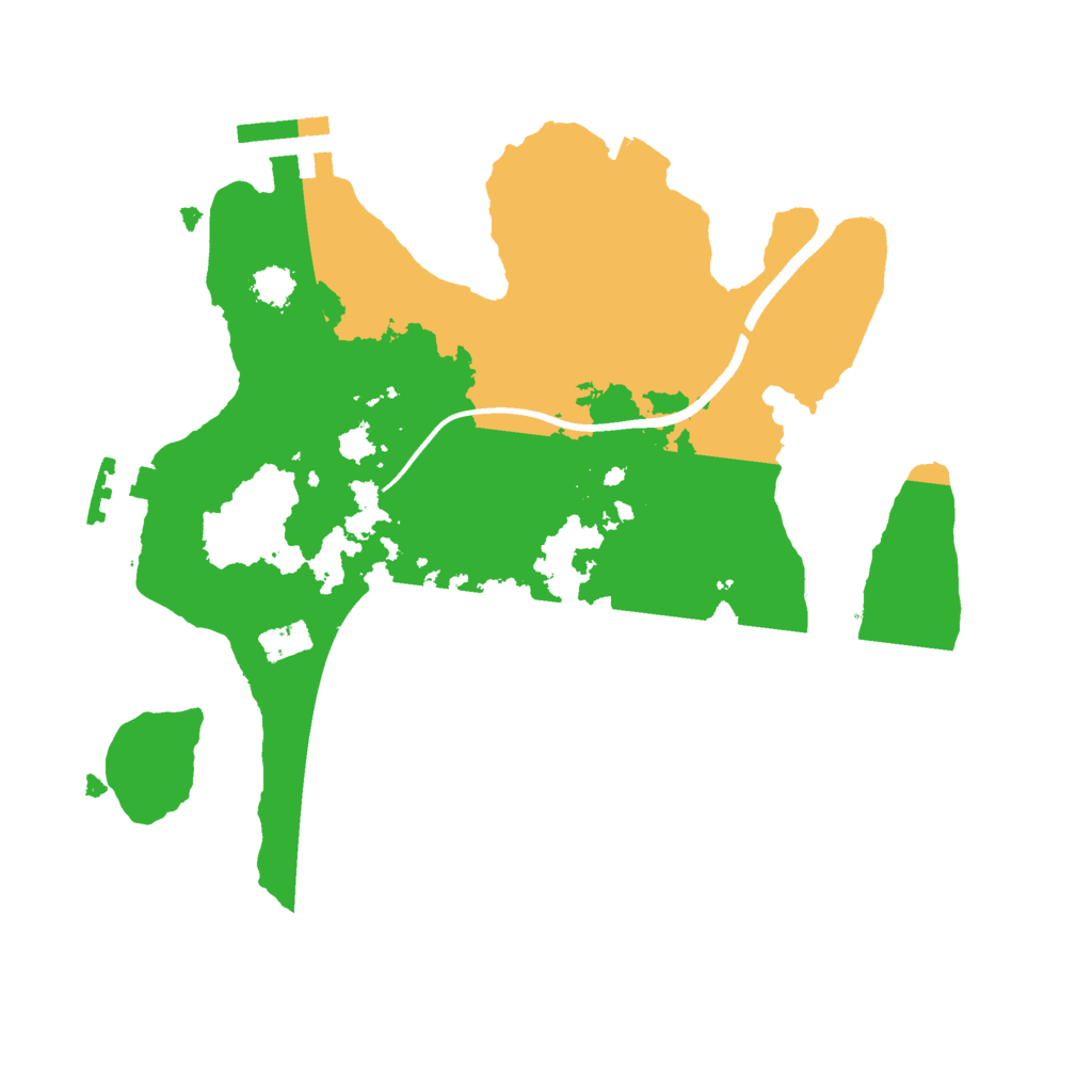 Biome Rust Map: Procedural Map, Size: 2400, Seed: 321