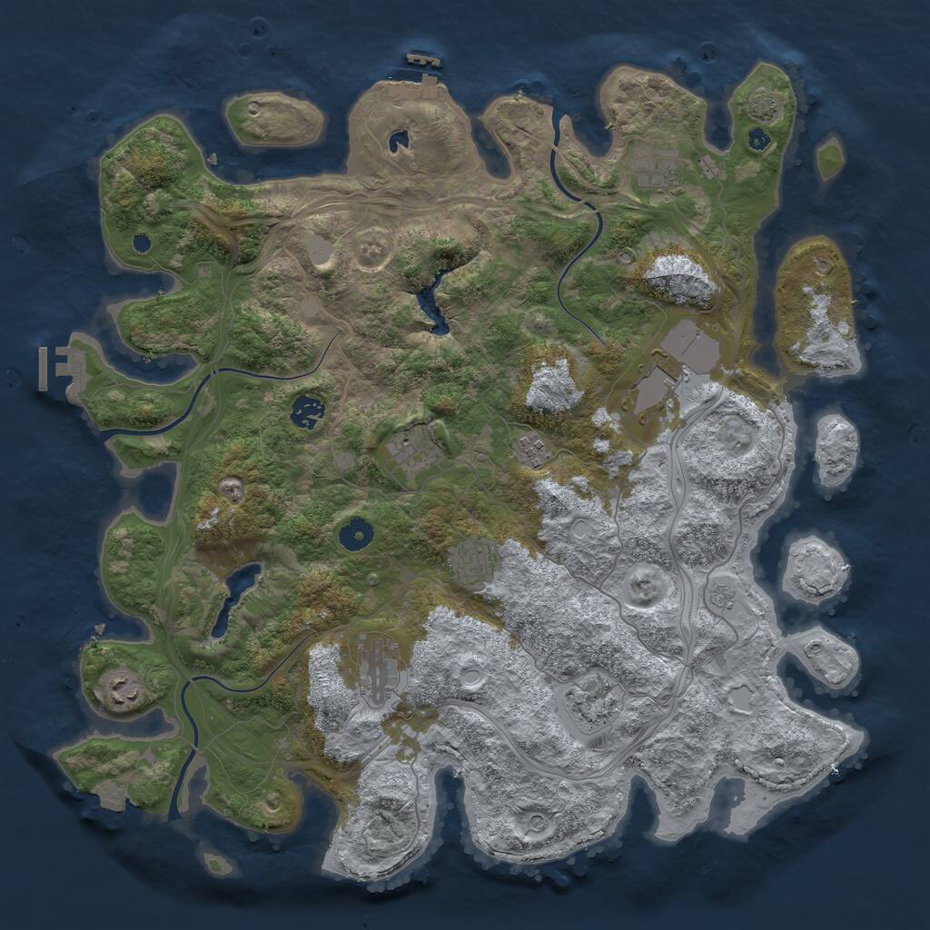 Rust Map: Procedural Map, Size: 4250, Seed: 4753421, 15 Monuments