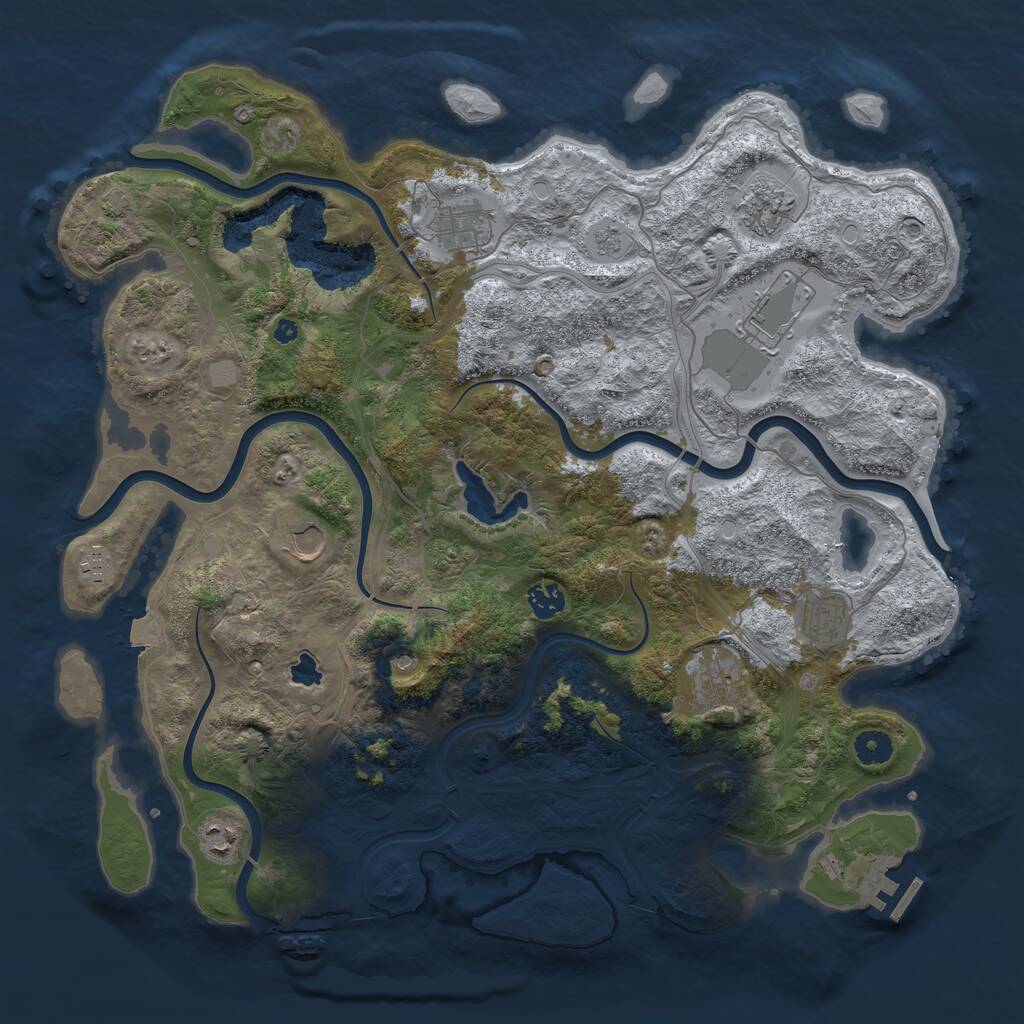 Rust Map: Procedural Map, Size: 4250, Seed: 2069153, 15 Monuments