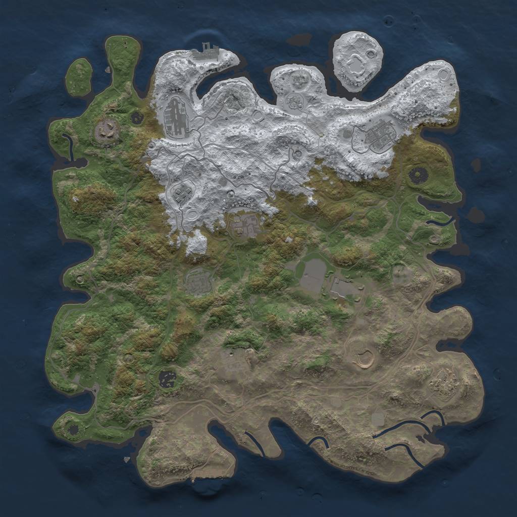 Rust Map: Procedural Map, Size: 4250, Seed: 2567370, 20 Monuments