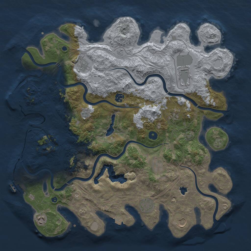 Rust Map: Procedural Map, Size: 4250, Seed: 759743, 15 Monuments