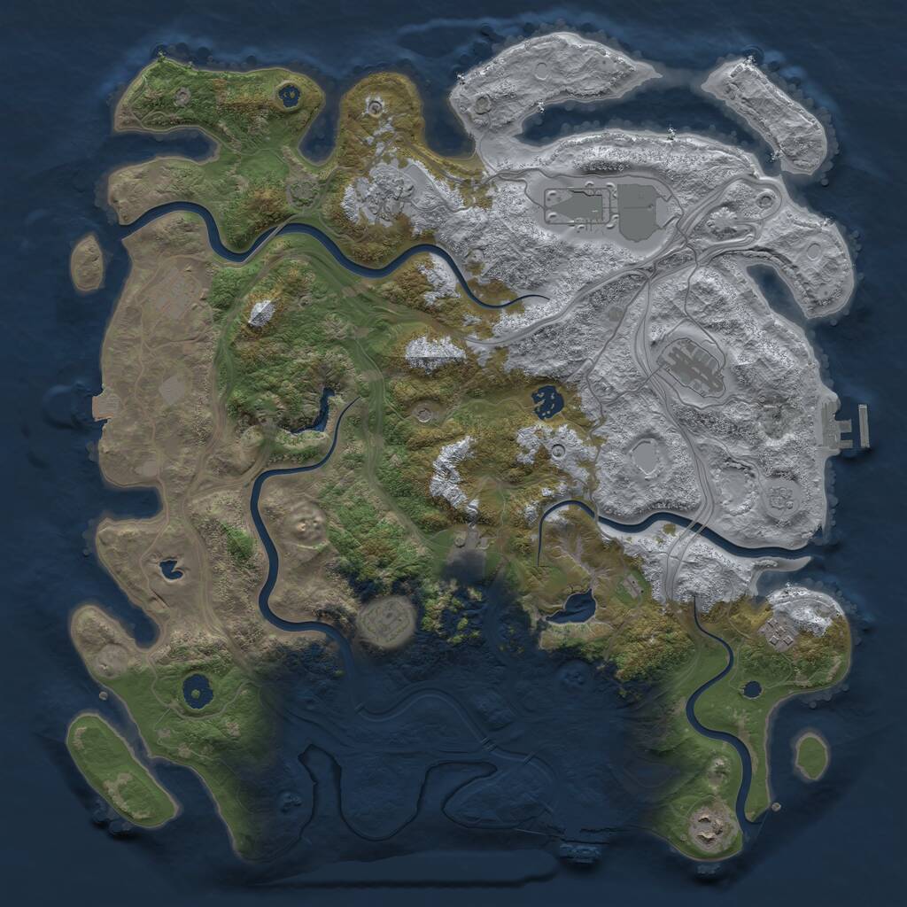 Rust Map: Procedural Map, Size: 4250, Seed: 5952615, 15 Monuments