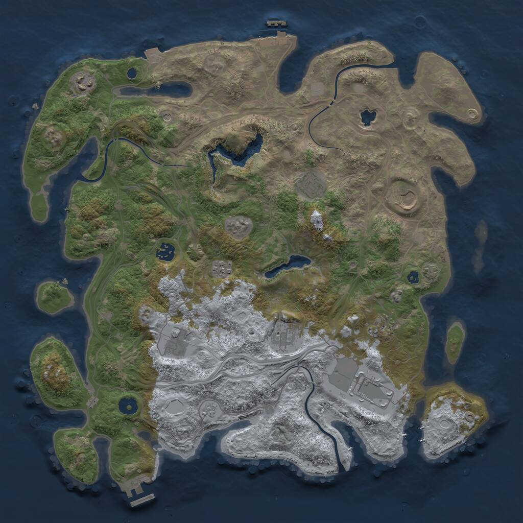Rust Map: Procedural Map, Size: 4250, Seed: 3227555, 15 Monuments