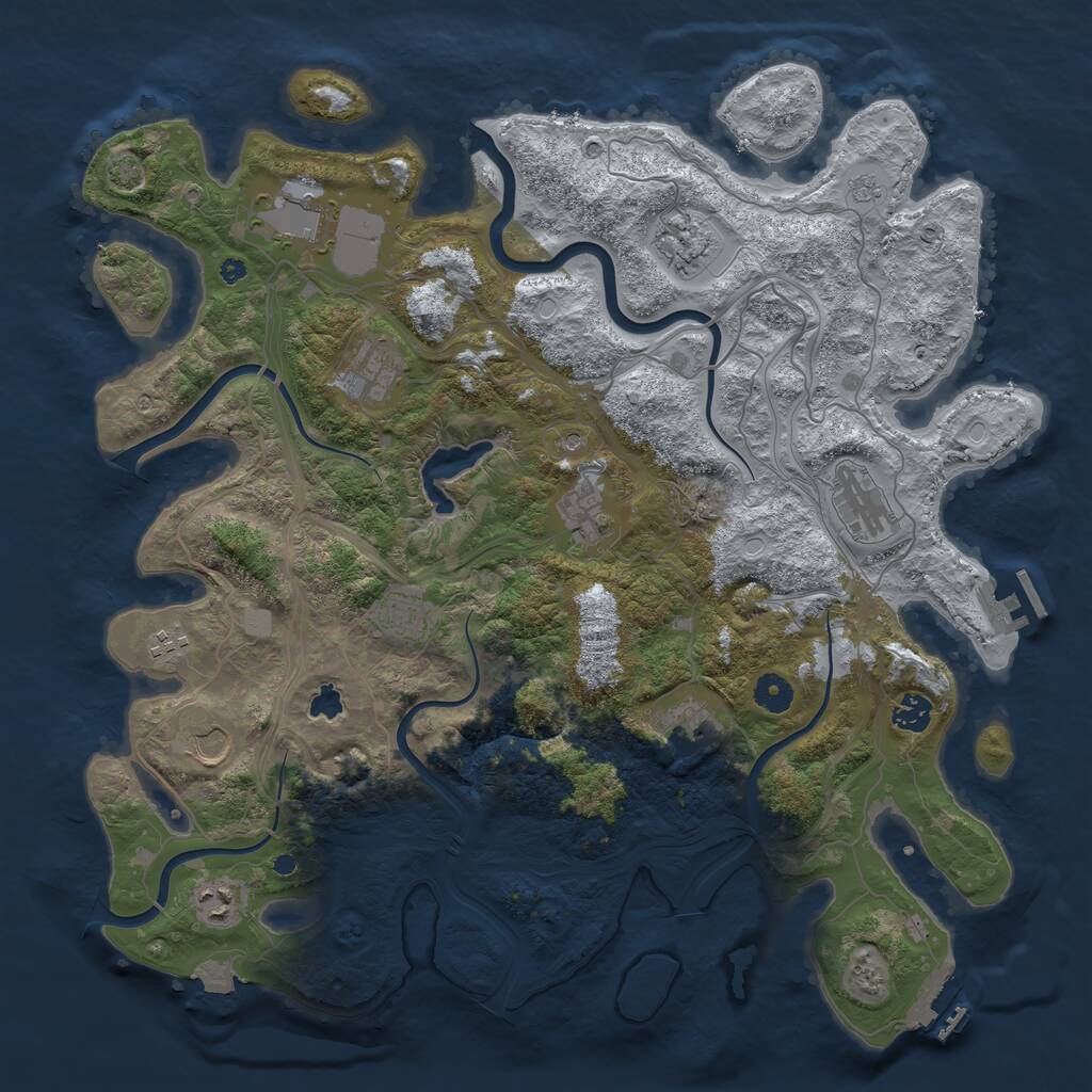 Rust Map: Procedural Map, Size: 4250, Seed: 5322589, 17 Monuments