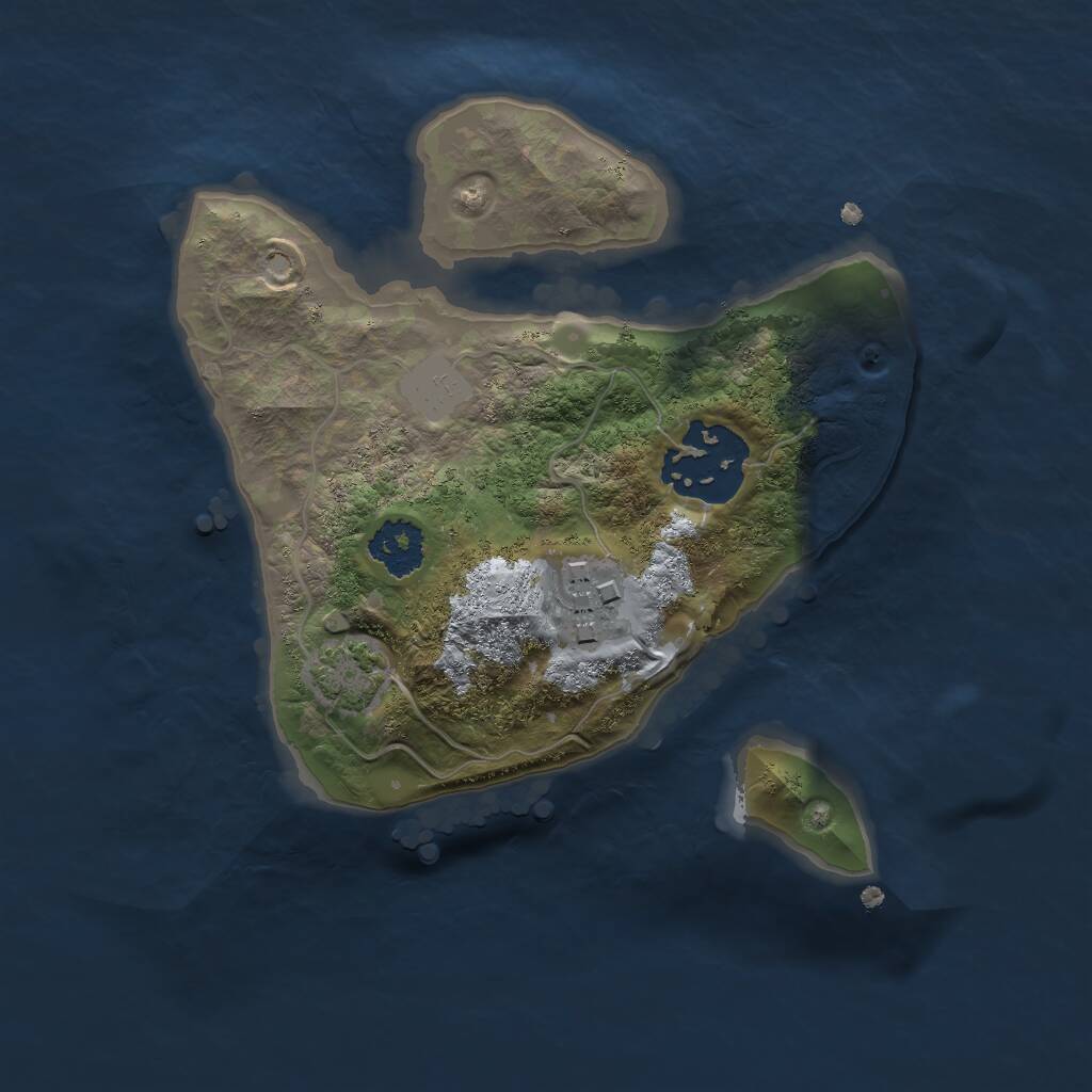 Rust Map: Procedural Map, Size: 2000, Seed: 1879008140, 4 Monuments