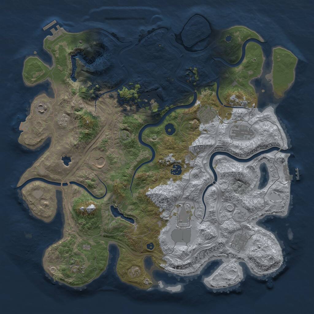Rust Map: Procedural Map, Size: 4250, Seed: 4452156, 16 Monuments