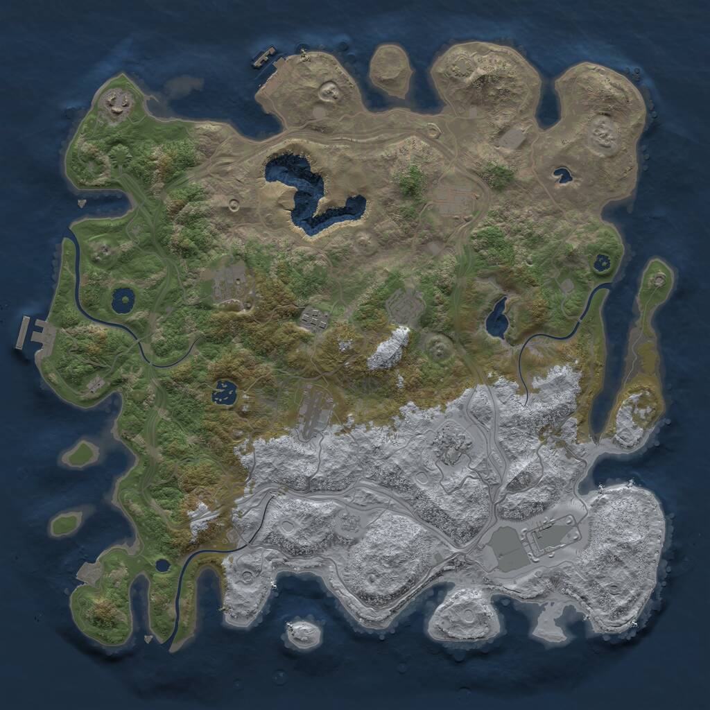 Rust Map: Procedural Map, Size: 4250, Seed: 6178967, 15 Monuments