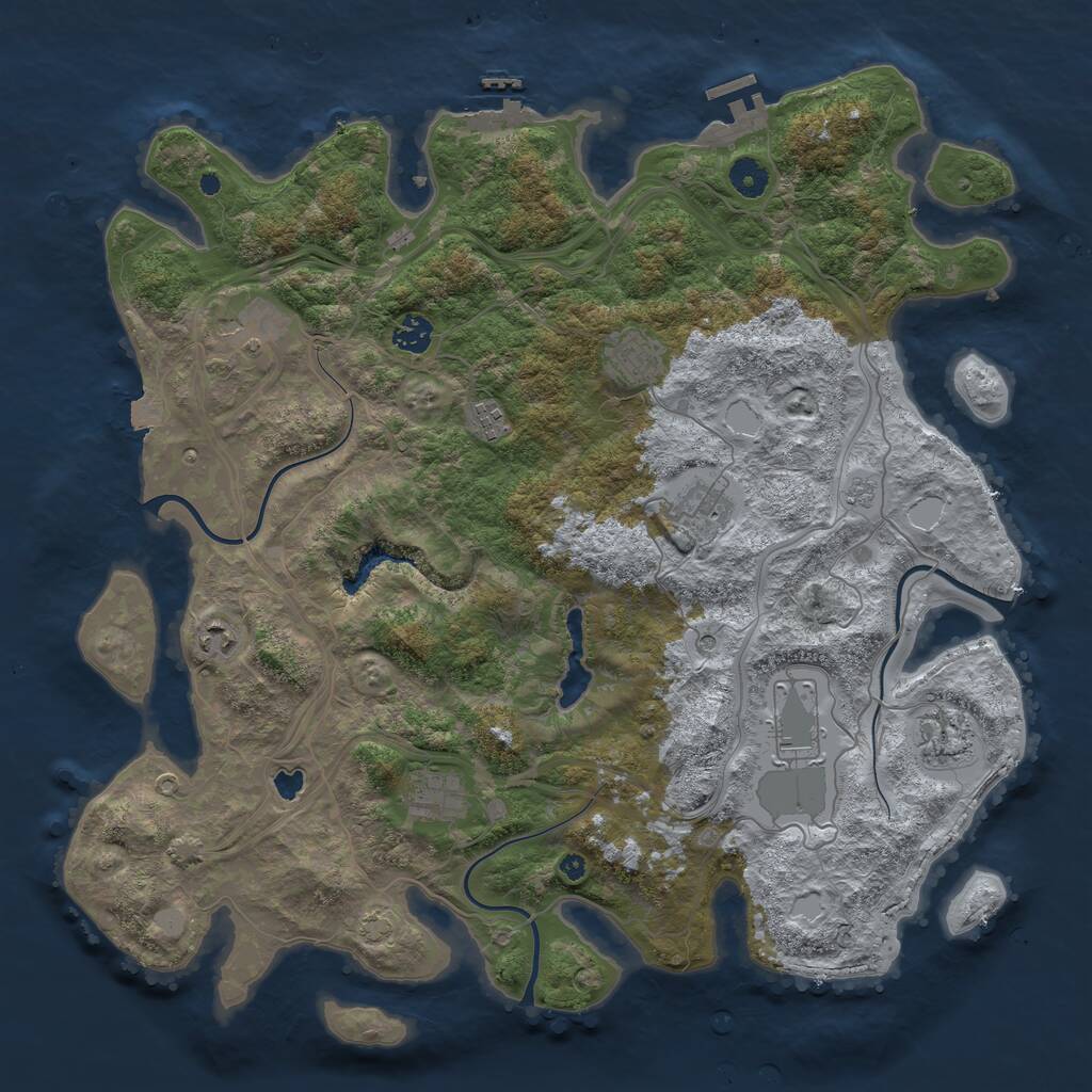 Rust Map: Procedural Map, Size: 4250, Seed: 4744608, 15 Monuments