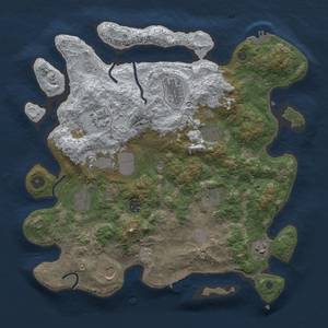 Thumbnail Rust Map: Procedural Map, Size: 3750, Seed: 648252, 19 Monuments