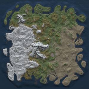 Thumbnail Rust Map: Procedural Map, Size: 6000, Seed: 1000, 20 Monuments