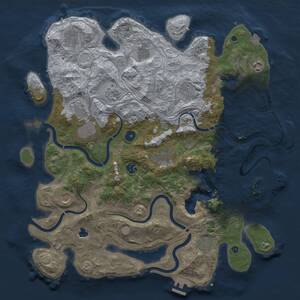 Thumbnail Rust Map: Procedural Map, Size: 4250, Seed: 18, 17 Monuments