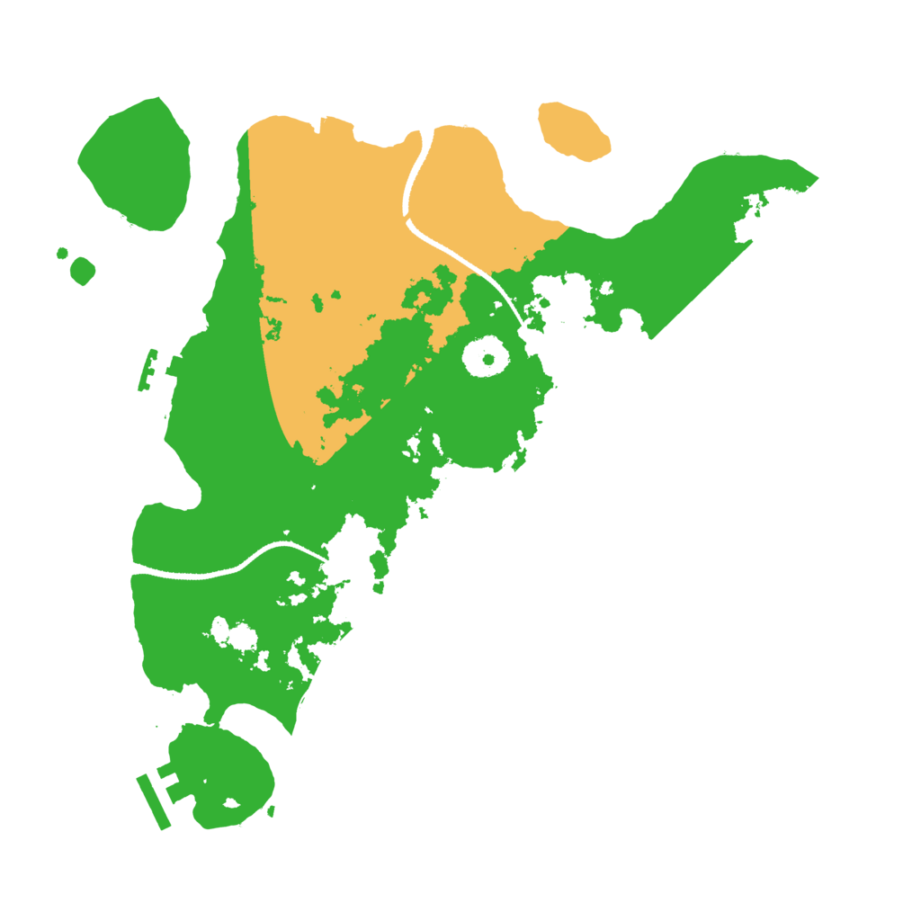 Biome Rust Map: Procedural Map, Size: 3200, Seed: 395808