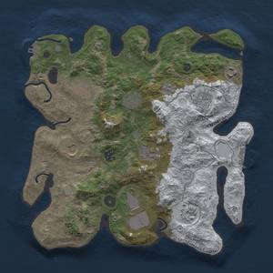 Thumbnail Rust Map: Procedural Map, Size: 3500, Seed: 2753976, 19 Monuments