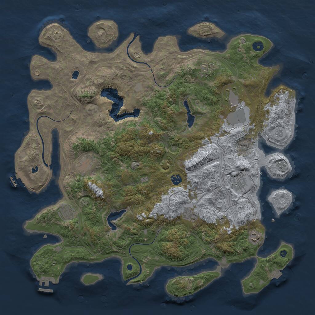 Rust Map: Procedural Map, Size: 4500, Seed: 326197934, 15 Monuments
