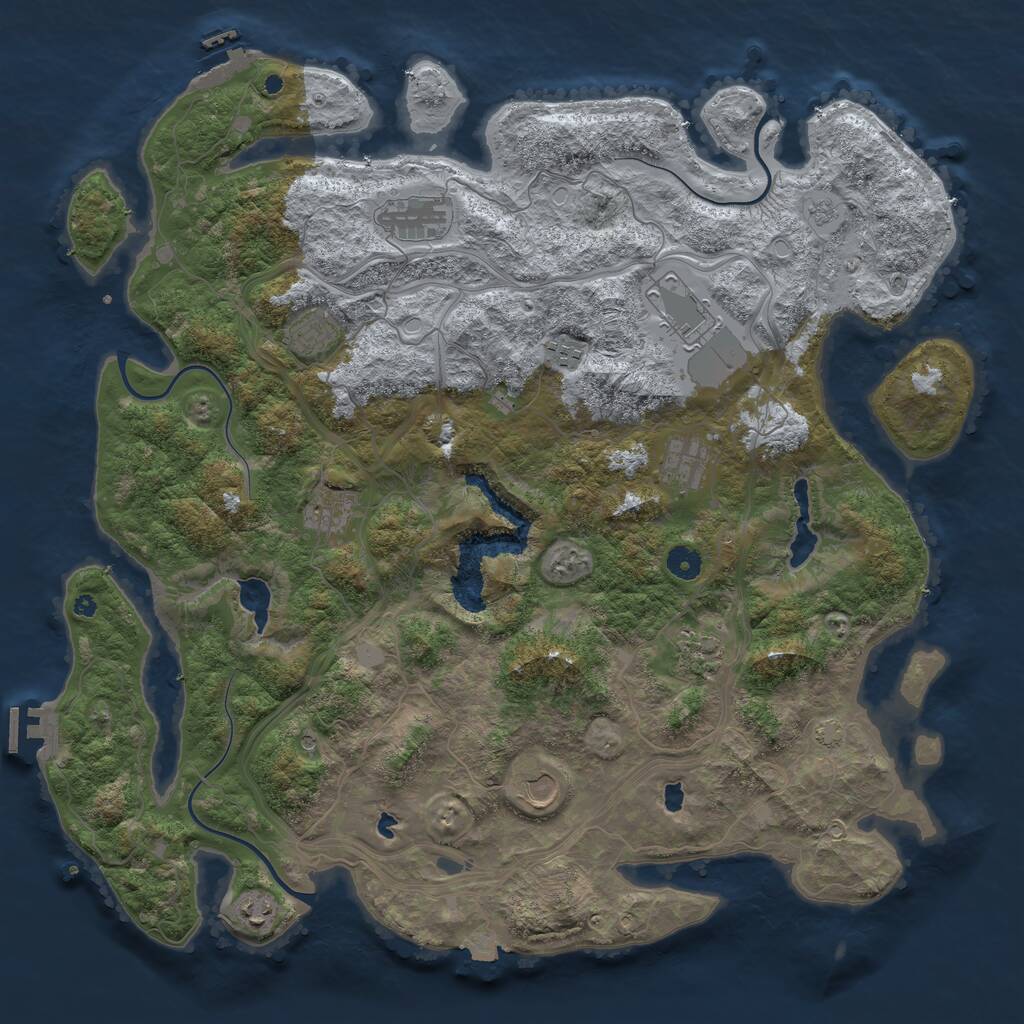 Rust Map: Procedural Map, Size: 4500, Seed: 1946819, 15 Monuments