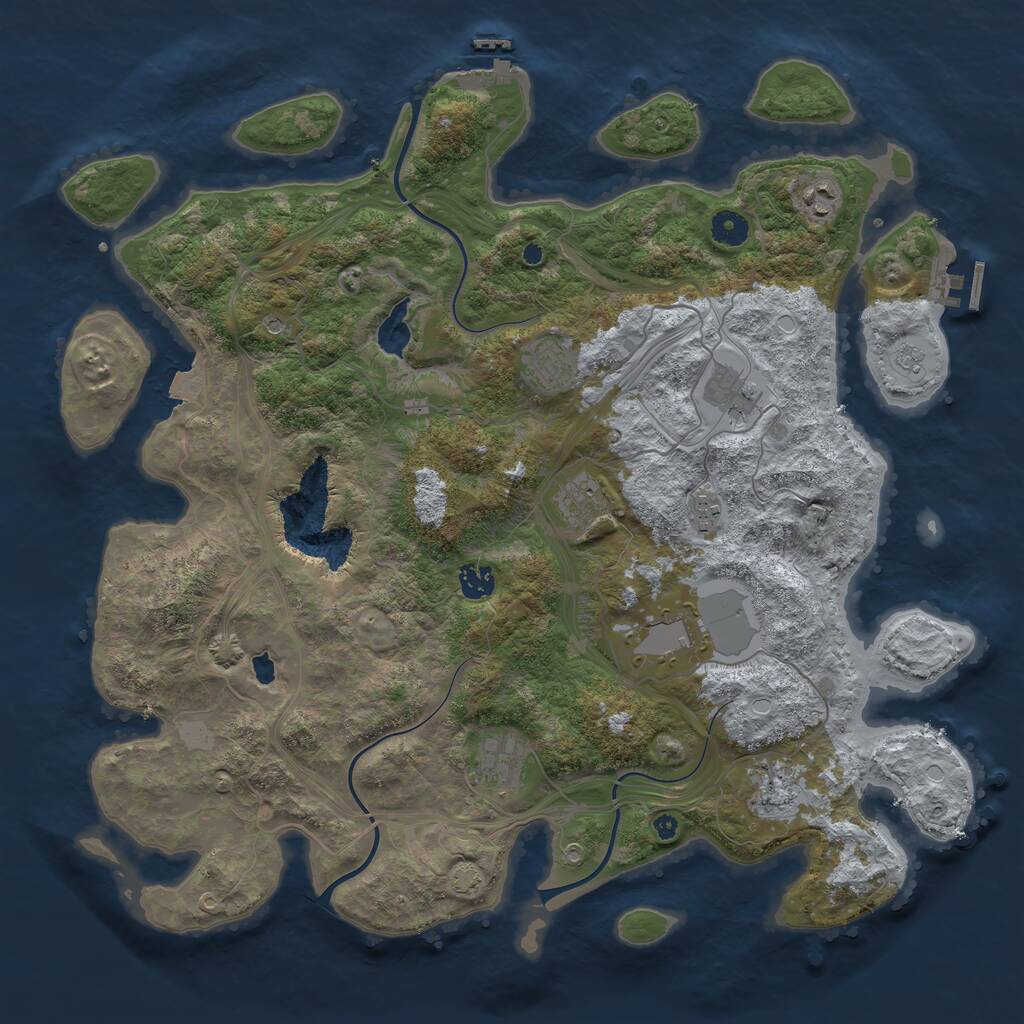 Rust Map: Procedural Map, Size: 4250, Seed: 1600037788, 15 Monuments