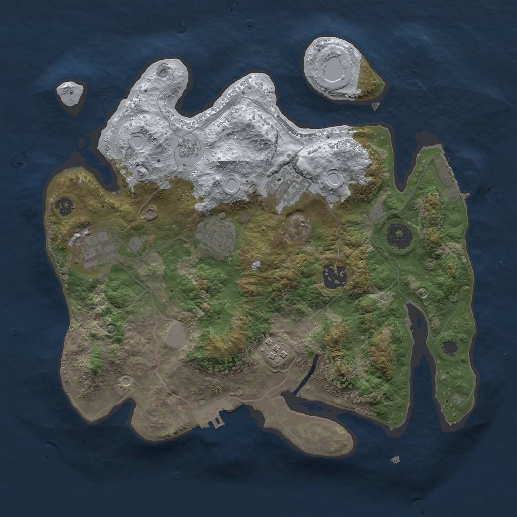 Rust Map: Procedural Map, Size: 3000, Seed: 1684786903, 13 Monuments