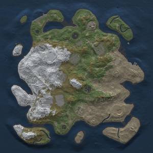 Thumbnail Rust Map: Procedural Map, Size: 3500, Seed: 223, 17 Monuments