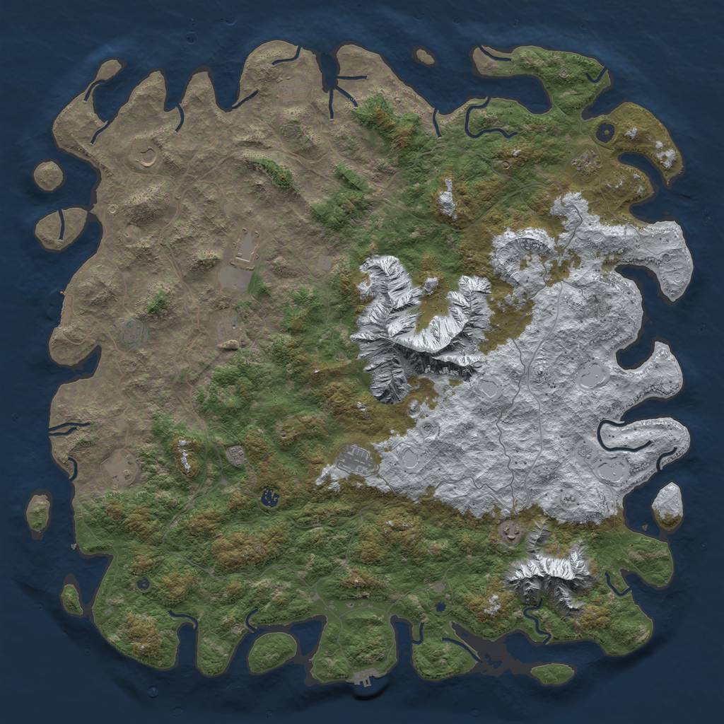 Rust Map: Procedural Map, Size: 6000, Seed: 23462, 20 Monuments