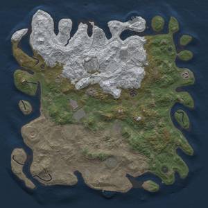Thumbnail Rust Map: Procedural Map, Size: 4500, Seed: 345345, 20 Monuments