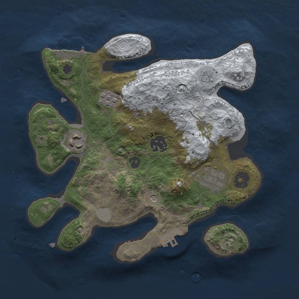 Rust Map: Procedural Map, Size: 2700, Seed: 129, 13 Monuments