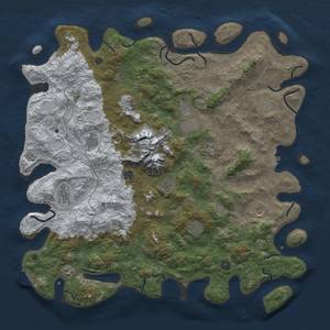 Thumbnail Rust Map: Procedural Map, Size: 5000, Seed: 151316166, 20 Monuments