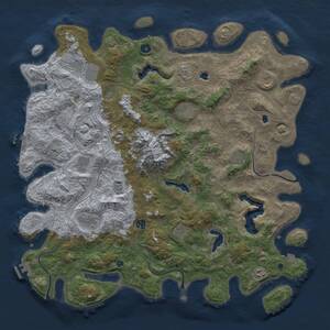 Thumbnail Rust Map: Procedural Map, Size: 5000, Seed: 151316166, 17 Monuments