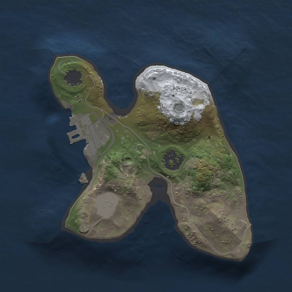 Rust Map: Procedural Map, Size: 1500, Seed: 5524, 5 Monuments