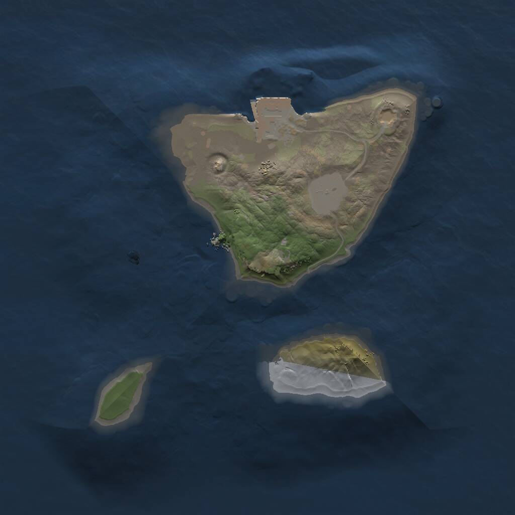 Rust Map: Procedural Map, Size: 1500, Seed: 5355, 1 Monuments