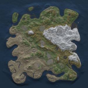 Thumbnail Rust Map: Procedural Map, Size: 3850, Seed: 1084069149, 20 Monuments