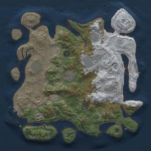 Thumbnail Rust Map: Procedural Map, Size: 3500, Seed: 5612729, 18 Monuments