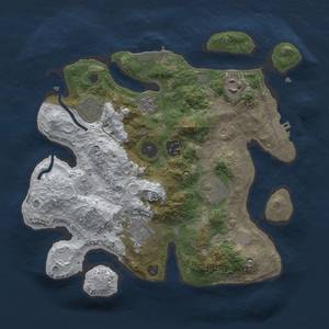 Thumbnail Rust Map: Procedural Map, Size: 3000, Seed: 793198, 15 Monuments