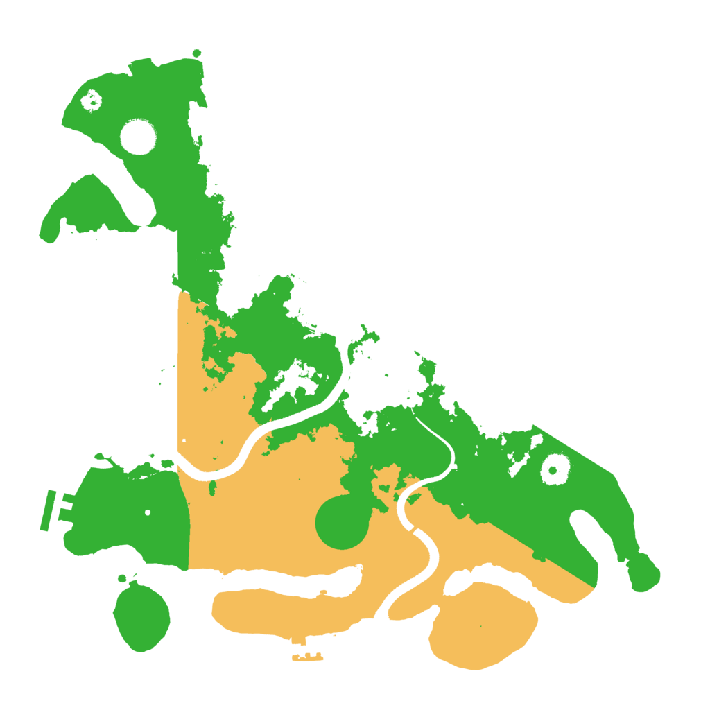 Biome Rust Map: Procedural Map, Size: 3500, Seed: 195151000