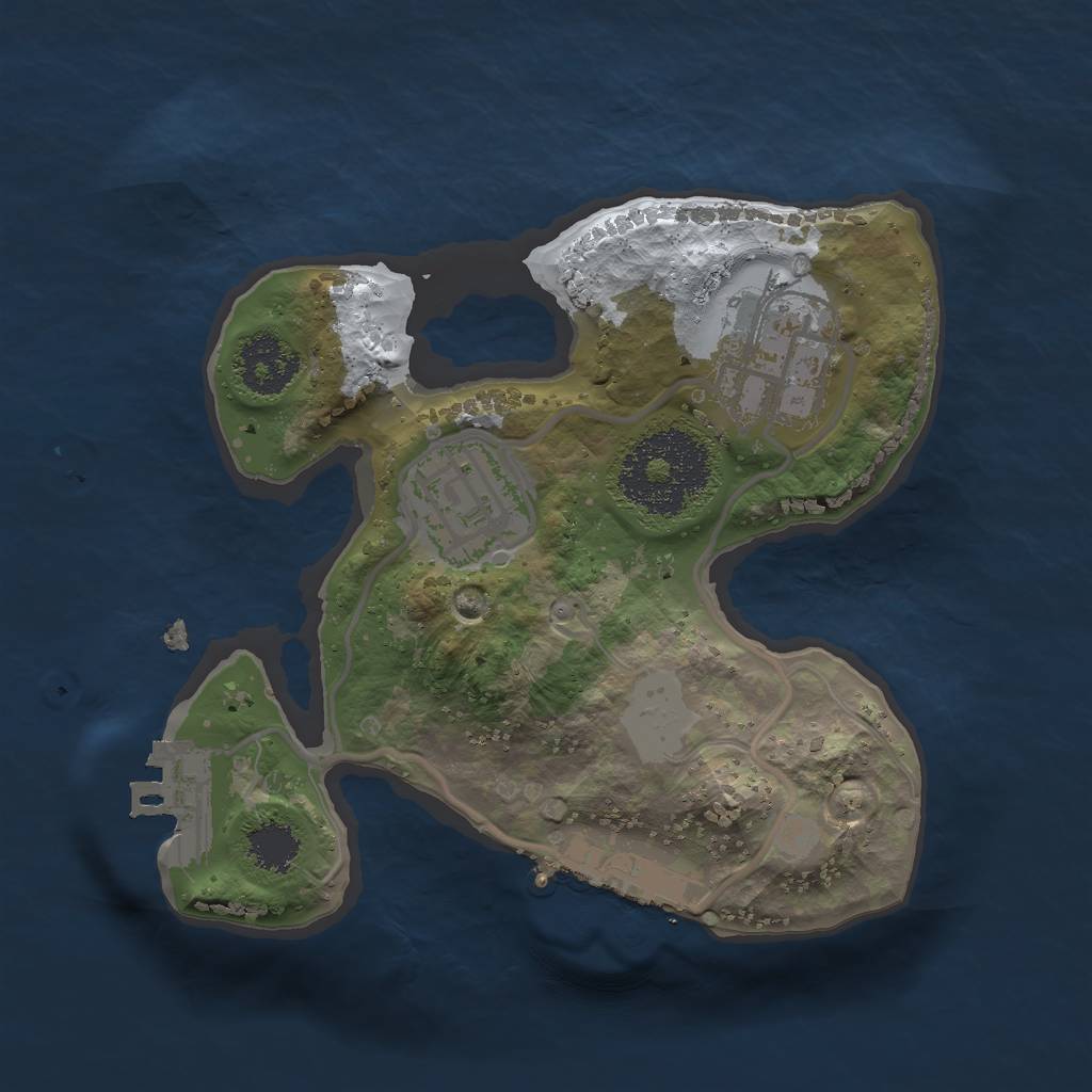 Rust Map: Procedural Map, Size: 1900, Seed: 5, 9 Monuments