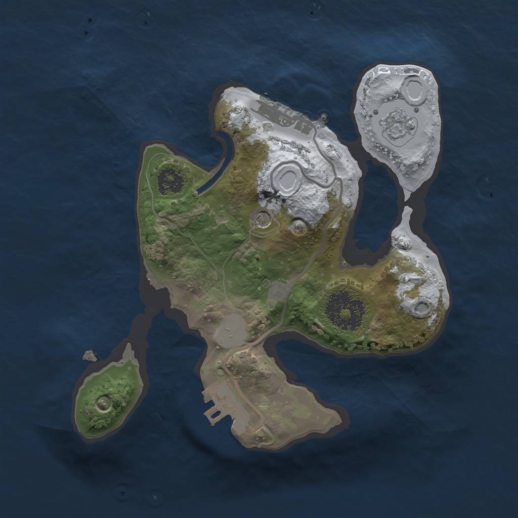 Rust Map: Procedural Map, Size: 2000, Seed: 24, 9 Monuments
