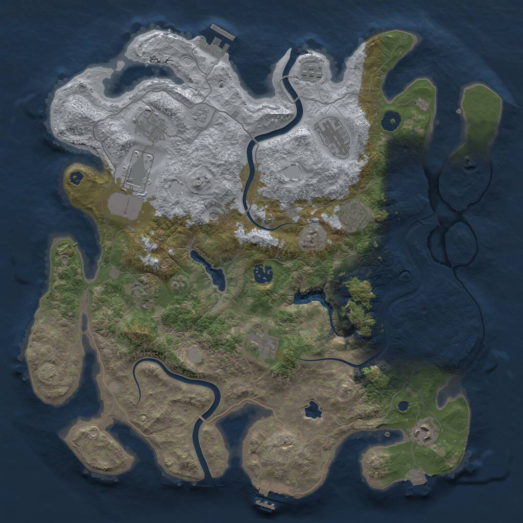 Rust Map: Procedural Map, Size: 4000, Seed: 270995886, 15 Monuments