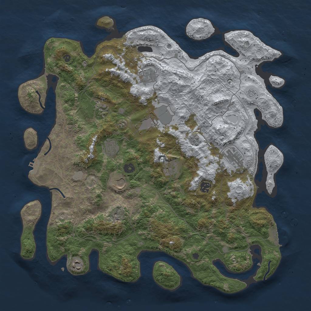 Rust Map: Procedural Map, Size: 4300, Seed: 153, 19 Monuments