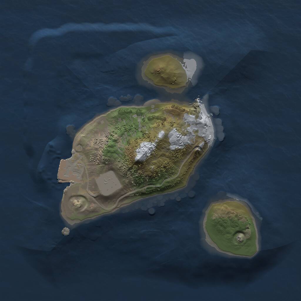 Rust Map: Procedural Map, Size: 1500, Seed: 7050802, 1 Monuments